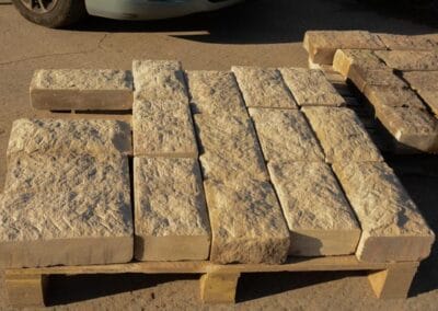 sandblasting old stone